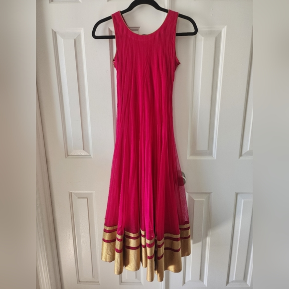 Indian Punjabi Hot Pink Magenta Salwar Kameez Suit size 32 XS - Picture 4 of 6